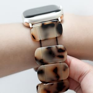 stretchy tortoise shell apple watch band