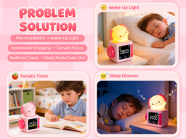 Axolotl Alarm Clock for Kids