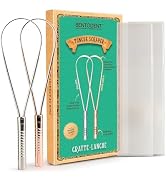 BENTODENT Tongue Scraper for Adults & Kids, Silver & Rose Gold, 100% Stainless Steel tongue scrap...