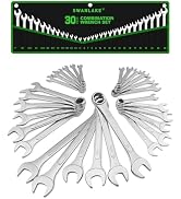 30-Piece Combination Wrench Set, Metric (6mm-24mm) & SAE (1''-1/4"), Standard Spanner Wrench Set,...