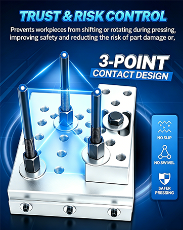 ZKTOOL Universal Drill Press Support Block Plate Tool Set Kit, 30 Ton
