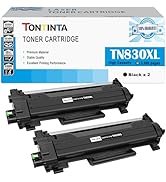 TN830XL TN-830XL Compatible Toner Cartridges 2 Blacks High Capacity for Brother Printer HL-L2400D...