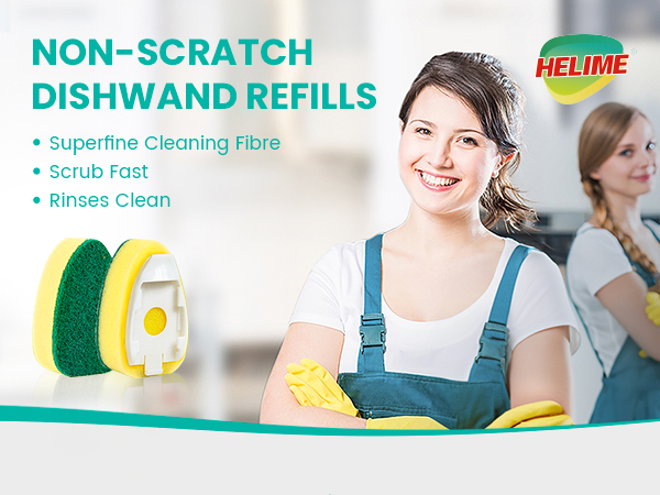 Non Scratch Dishwand Refill with Handle