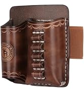Genuine Leather Multitool & Flashlight Holder, Vintage Western EDC Organizer with 5 Screwdriver B...