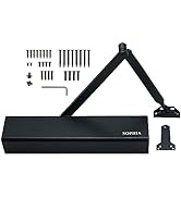 Sophia Medium/Heavy Duty Commercial Door Closer DK8000 Automatic Door Closer, Adjustable Size 1-6...