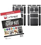CATTONGUE GRIPS Non-Abrasive Grip Tape Strips - Heavy-Duty, Pre-Cut Anti-Slip Tape for Home Impro...