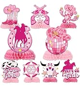 Disco Cowgirl Centerpiece for Tables - 9PCS Disco Cowgirl Party Decorations Let's Go Girls Bachel...