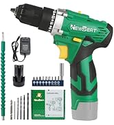 NEWBEAT Cordless Drill Set, 12V Power Drill Driver with 1 Battery and Charger, 3/8" Keyless Chuck...