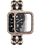 Mosonio Compatible for Apple Watch Band 38mm 40mm 41mm 42mm 44mm 45mm with Screen Protector Case ...