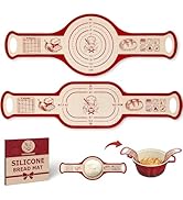 Silicone Bread Sling for Dutch Oven, 2 PCS Non-Stick Reusable Bread Baking Mats with Long Handles...