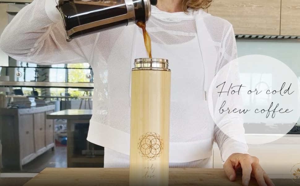 The Love Bamboo Tea Tumbler with Strainer and Infuser