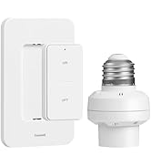 treewell Remote Control Light Bulb Socket, 200FT Range Remote Light Socket, Wireless Wall Mounted...