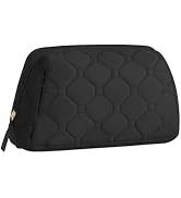 senbowe Small Makeup Bag,Travel Cosmetic Bag, Puffy Padded Make Up Bag for Women, Wide-open Cute ...