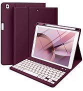 Hamile iPad 9th Generation Case with Keyboard 10.2 Inch - Backlit Wireless Detachable Folio Keybo...