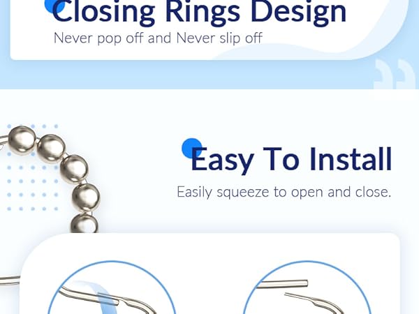 Amazer Shower Curtain Rings