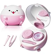 Multifunctional Contact Lens Case, 2 in 1 Cute Contact Lens Cleaner Machine with Solution Soak Ca...