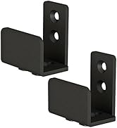 JUBEST Matte Black Floor Guide Wall Mount Sliding Barn Door Hardware Up to 1-3/8
