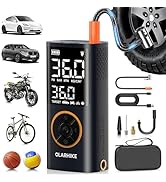 OlarHike Tire Inflator Portable Air Compressor, 6000mAh,Smart Dual Hose System, Auto Air Pump for...