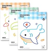 JUPITEARTH Drawing Paper for Kids, 3-Pack 50 Sheets 9x12 Inch Drawing Pad, Acid-Free Thickened Gl...