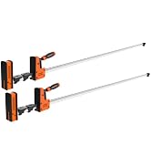JORGENSEN 72-Inch Parallel Bar Clamps, 2-Pack Cabinet Master Bar Clamps | Heavy-Duty Clamps for W...