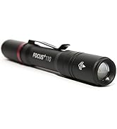 NiteRider Focus+ 110 Handheld Flashlight Professional Grade USB Rechargeable Pen Light Beam Adjus...