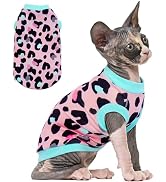 PUMYPOREITY Sphynx Cat Clothes - Soft & Stretchy Sweater Shirt, Pink, XS