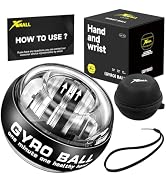 XMALL Torque Ball Hand Exerciser, Grip Strength Trainer, Forearm Strengthener, Wrist Power Gyro B...