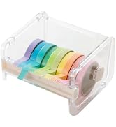Transparent Visible Washi Packaging Tape Dispenser Cutter Roll Tape Holder Organizer Desktop Offi...