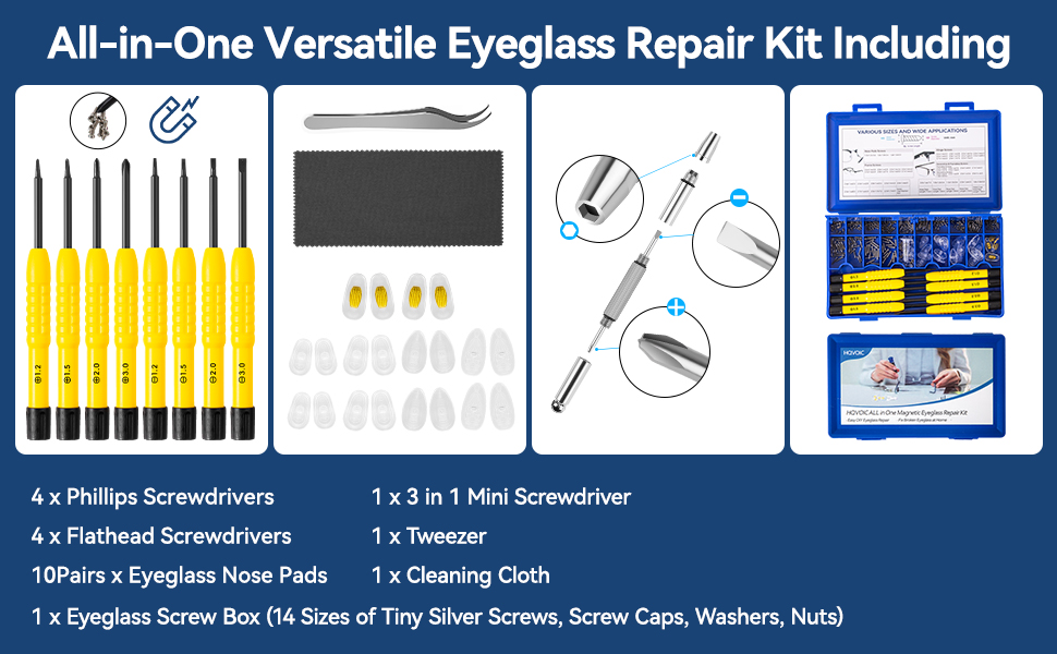 Eyeglass Repair Kit with Screws