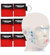 CPR Face Shield with Keyring (6 Pack), CPR Pocket Mask for Emergency Kit, First-Aid and Training ...