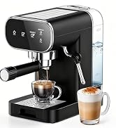 Horavie 20 Bar Espresso Machine with Milk Frother, Espresso Coffee Maker with Touchscreen, Fast H...