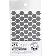 Non Slip Grip Stickers GRIPLUS Hexagon (Gray, 100×148mm(3.9×5.8"))