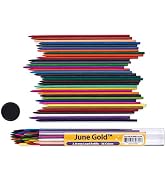 June Gold 36 Assorted Colored 2.0 mm Lead Refills, Bold & 90 mm Length, 36 Unique Colors, Pre-Sha...