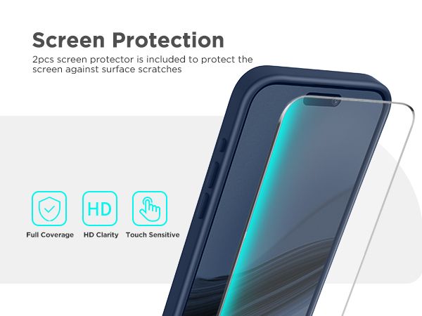 Magnetic Series for iPhone 16 Pro Case with 2X Screen Protectors Military-Grade Protection