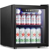 Antarctic Star Mini Fridge 12 Bottle 48 Can Beverage Refrigerator Cooler with Glass Door for Soda...
