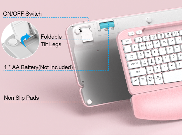 keyboard with wrist rest
