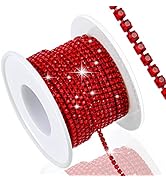 Dowarm 10 Yards 2MM Crystal Rhinestone Close Chain Trim for Sewing Crocs Shoes Clothes Cups, Claw...