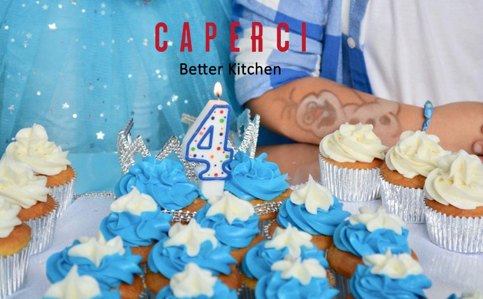 Caperci Silver Foil Baking Cupcake Liners Cups Standard Size