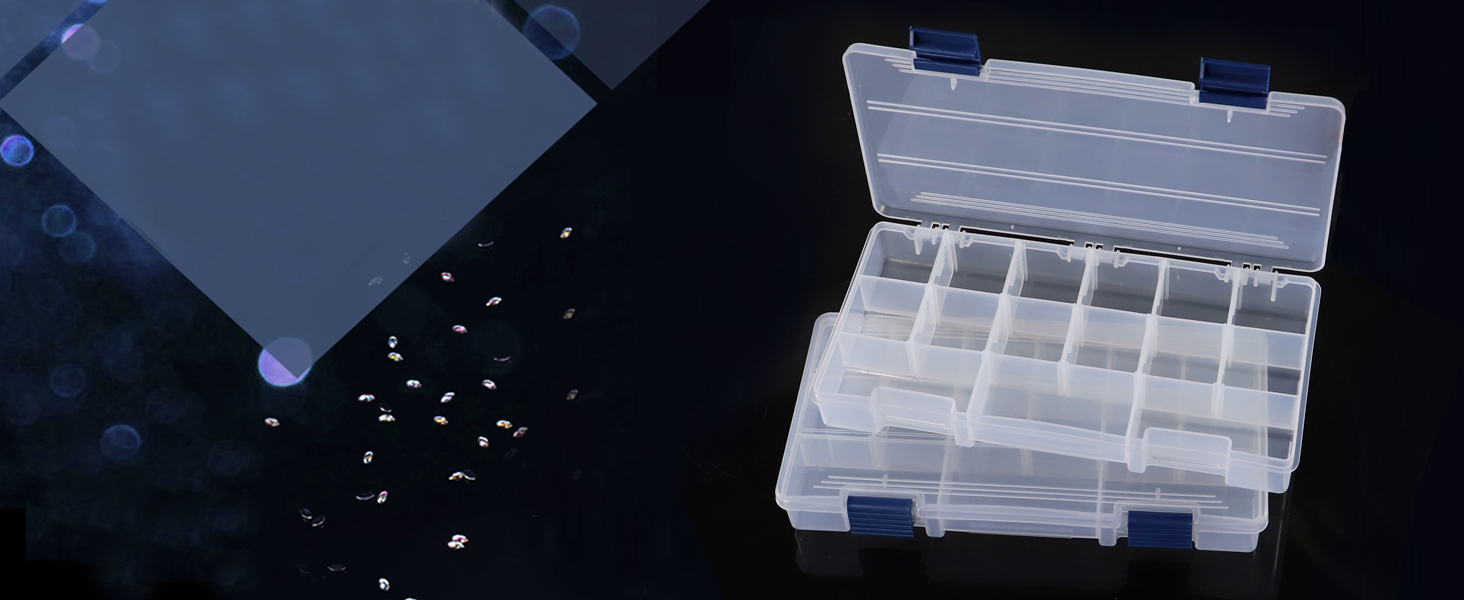 3500 Tackle Box, Clear, 2 Pack