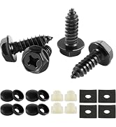 LivTee Rustproof License Plate Screws for Securing License Plates Frames and Covers on Cars and T...