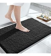 Yimobra Chenille Bathroom Rug, Extra Soft Shaggy Bath Rugs, Non-Slip Bathroom Floor Mat, Water Ab...