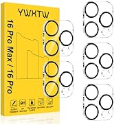 YWXTW [5 Pack Designed for iPhone 16 Pro Max Camera Lens Protector, for iPhone 16 Pro Camera Lens...
