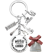 Music Teacher Keychain Thank You Gifts for Teacher Music Lovers Appreciation Gifts for Musicians ...