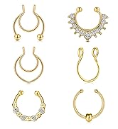 fake septum ring fake septum piercing gold