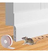 Door Draft Stopper for Bottom of Door, Adjustable Weather Stripping Door Seal for Cold Insulation...