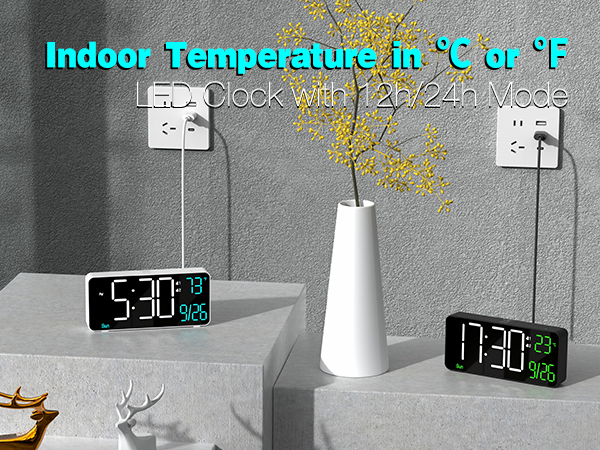 6.7in digital clock