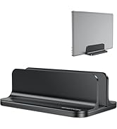 OMOTON Vertical Laptop Stand Holder, Desktop Aluminum Stand for MacBook with Adjustable Dock Size...