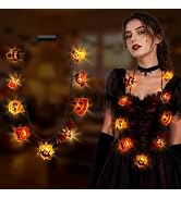 LOLStar Halloween Decorative Scarf Lights,Battery Powered (Batteries Not Included),Features 8 Mod...