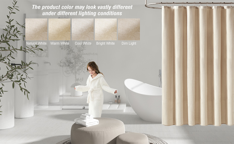 linen shower curtain