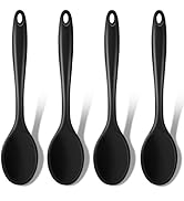 GEEKHOM Silicone Cooking Spoons, 4 Pieces 8" Heat Resistant Silicone Kitchen Utensils Set Serving...